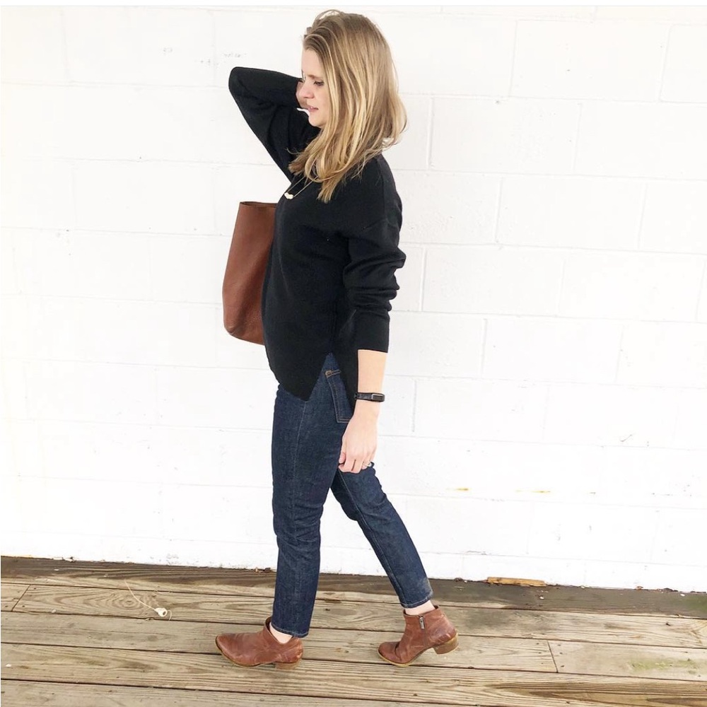EVERLANE mock neck wool sweater (XS)